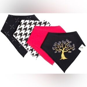 BILLY GOAT 4 pack baby bandana drool bins Olive tree set